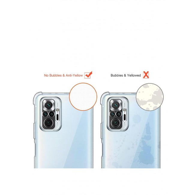 CATANES Xiaomi Redmi Note 10 Pro Max Case Cover Clear Protective TPU Four Corners Cover Transparent Soft Case