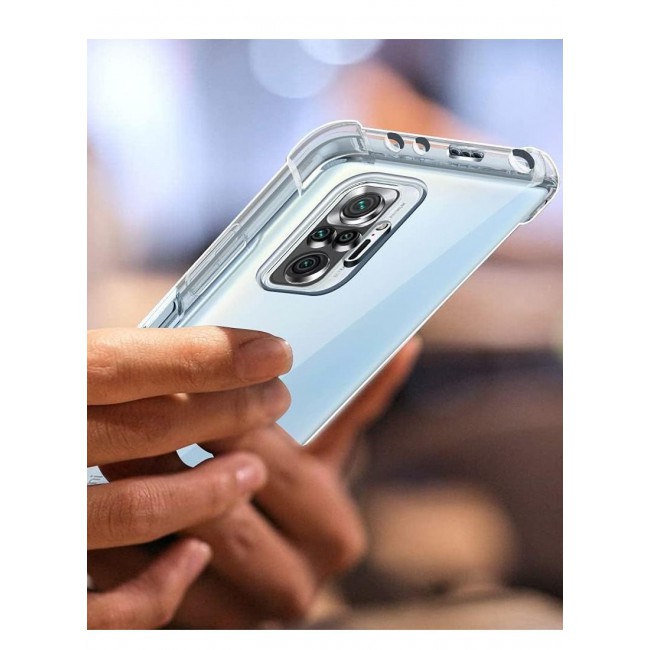 CATANES Xiaomi Redmi Note 10 Pro Max Case Cover Clear Protective TPU Four Corners Cover Transparent Soft Case