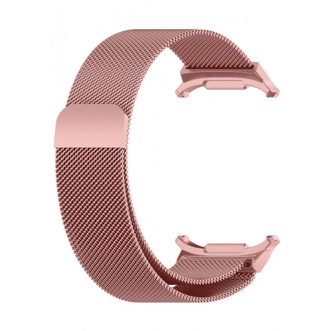 CATANES (for Samsung Galaxy Watch 7 Ultra) Milanese Loop, Metal Mesh Adjustable Strap, Magnetic Clasp Mesh Bands Stainless Steel Metal Connector Rose Pink