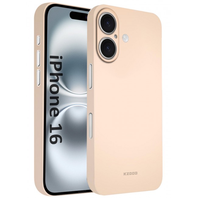 KZDOO ( for iPhone 16 ) Ultra Thin Case Cover Air Skin Series Back Cover Sturdy Durable Case Drop Protection Cover - Transparent Peach