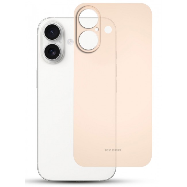 KZDOO ( for iPhone 16 ) Ultra Thin Case Cover Air Skin Series Back Cover Sturdy Durable Case Drop Protection Cover - Transparent Peach