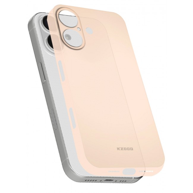 KZDOO ( for iPhone 16 ) Ultra Thin Case Cover Air Skin Series Back Cover Sturdy Durable Case Drop Protection Cover - Transparent Peach