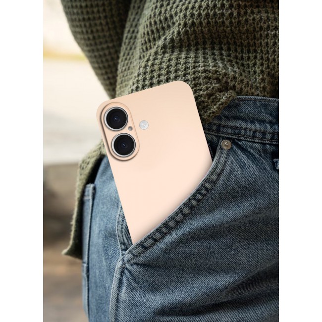 KZDOO ( for iPhone 16 ) Ultra Thin Case Cover Air Skin Series Back Cover Sturdy Durable Case Drop Protection Cover - Transparent Peach