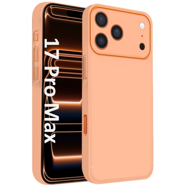 CATANES 2 Packs Air Skin Case Cover for Apple iPhone 17 Pro Max - Sturdy Back Cover - Durable Thin Case - Drop Protection Cover with 3D Screen Protector - Orange