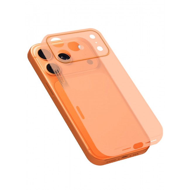 CATANES 2 Packs Air Skin Case Cover for Apple iPhone 17 Pro Max - Sturdy Back Cover - Durable Thin Case - Drop Protection Cover with 3D Screen Protector - Orange