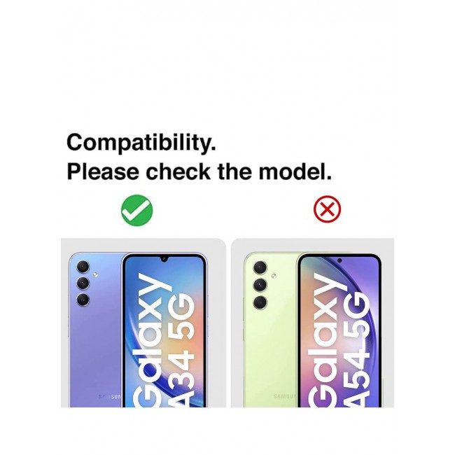 CATANES 2 Pack Screen Protector for Samsung Galaxy A34 5G Full Coverage Screen Glass 9H Hardness Anti Fingerprint Scratch