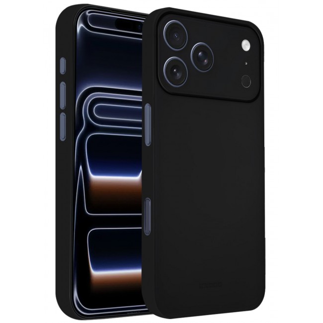 KZDOO 2 Packs Air Skin Case Cover for Apple iPhone 17 Pro - Sturdy Back Cover - Durable Thin Case - Drop Protection Cover with 3D Screen Protector - Black