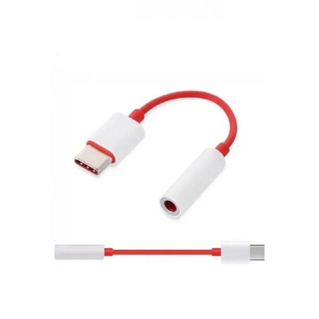 CATANES Type-C To 3.5mm Aux Audio Cable Adapter Red/White