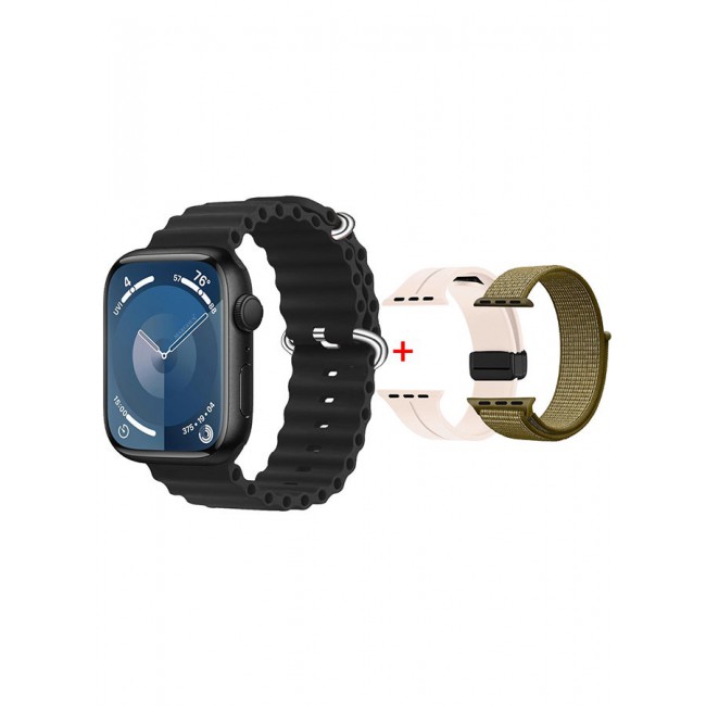 CATANES Smart Watch Fitness Tracker 44mm for Android and Ios with 3 Replacement Bands and Charging Cable - Multicolour 9