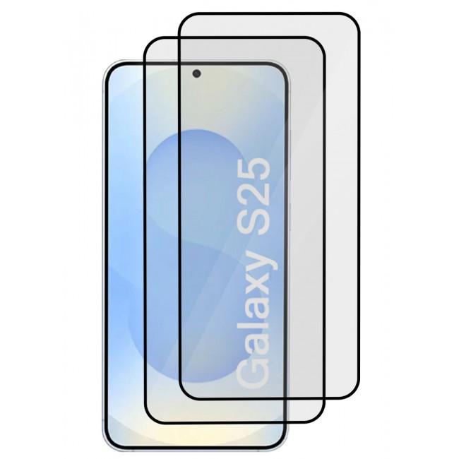 CATANES (for Galaxy S25) 2Packs Premium Screen Protector Full Coverage, Scratch-Resistant Anti Bubble - Side Black