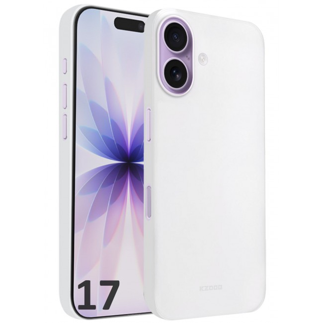 KZDOO Air Skin Case Cover for Apple iPhone 17 - Sturdy Back Cover - Durable Thin Case - Drop Protection Cover - Frosted Clear