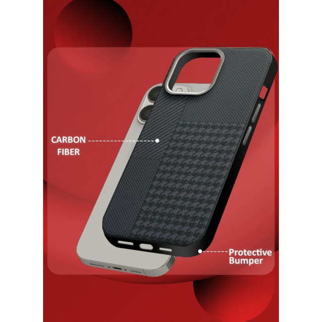CATANES [for iPhone 15 Pro Max] Case Cover 2024 New Pattern Aramid Carbon Fiber Phone Case Slim & Light Design