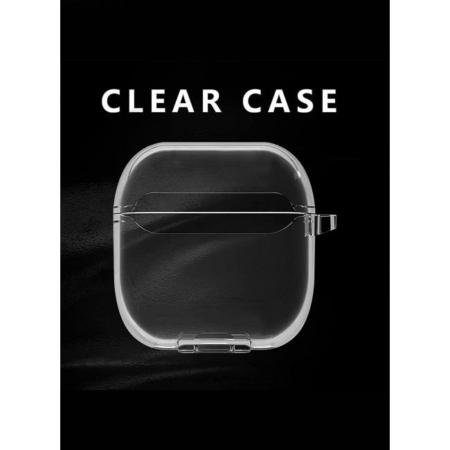 CATANES Huawei FreeBuds SE 2 Clear Protective Case Crystal Soft TPU Shockproof Cover with Metal Hook - Clear
