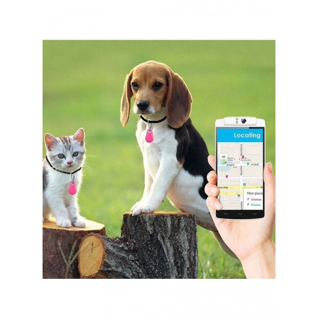 CATANES Smart Tag itag Bluetooth Tracker Key Finder Locator for Phone Key Item Pets Children Pink