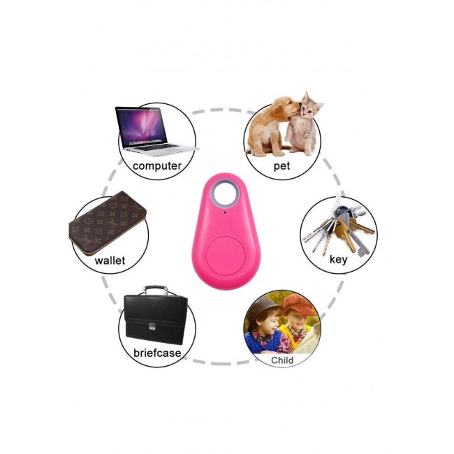 CATANES Smart Tag itag Bluetooth Tracker Key Finder Locator for Phone Key Item Pets Children Pink