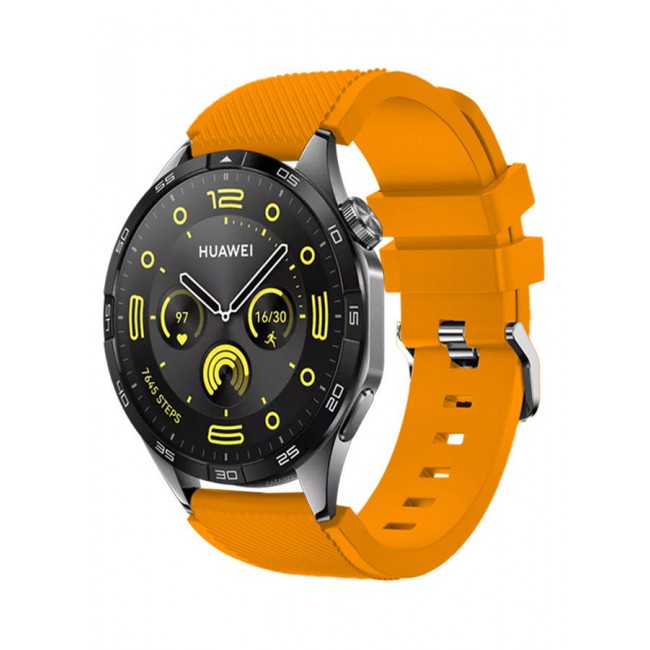 CATANES (for Huawei GT4 22mm) Silicone Strap,Sport Wristband Strap Adjustable Silicone Sport Band Orange