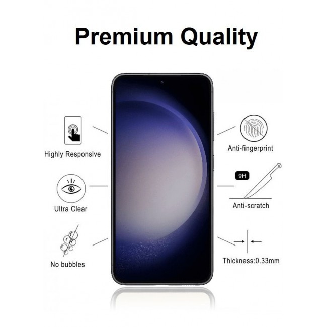 CATANES 2Pack for Samsung Galaxy S23 Plus Screen Protector Tempered Glass 9H Anti-Scratch Shatterproof HD Curved Edge to Edge Full Coverage Film 6.6 inch