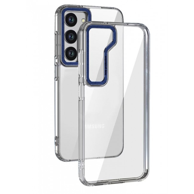 CATANES Samsung Galaxy S23 Plus Clear Case Shockproof Slim Anti-Yellow Hybrid Hard PC+ TPU Cover Metal Camera Lens Frame