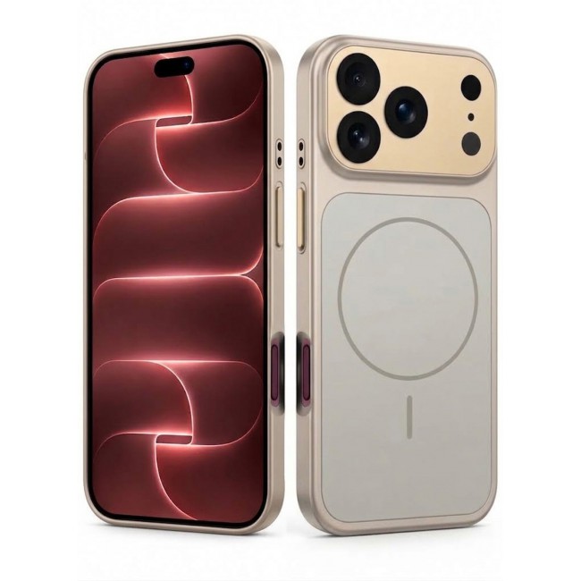 CATANES 2 Pack MagSafe Compatible Case for iPhone 18 Pro Max, Protective Bumper with Drop Protection & Lens Cover - Gold