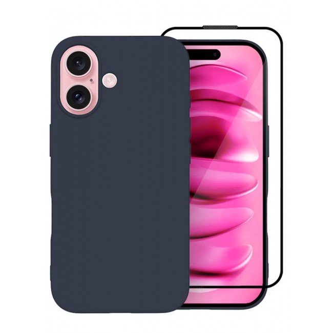 CATANES (for iPhone 16 Plus) 2 Pack Case and Screen Protector, Slim Silicone Case, Full Covered Anti Scratch Shockproof Protective Cover