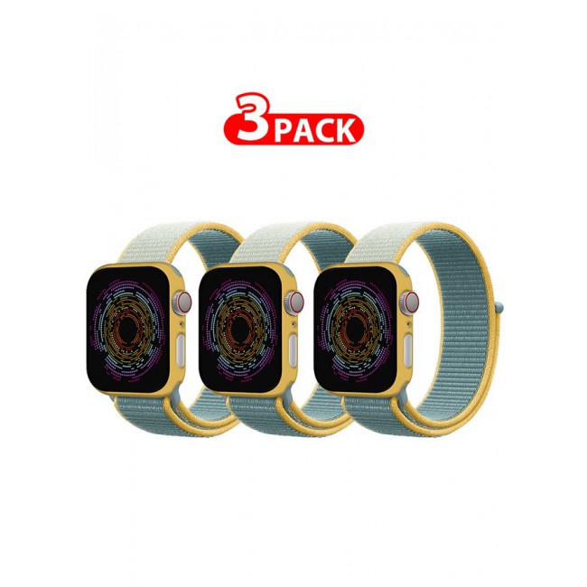 CATANES 3 Pack Nylon Sport Loop Band Compatible with Apple Watch Bands 38mm 40mm 41mm Women Men Braided Elastic Wristbands Replacement Band for iWatch Series 7 6 5 4 3 2 1 SE