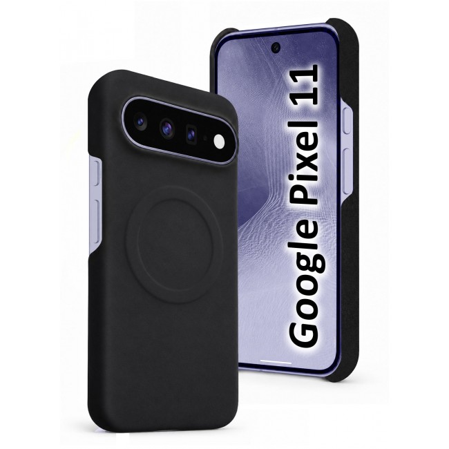 CATANES 2 Pack Premium Alcantara Case for Google Pixel 11 Magnetic Shockproof Slim Cover - Black