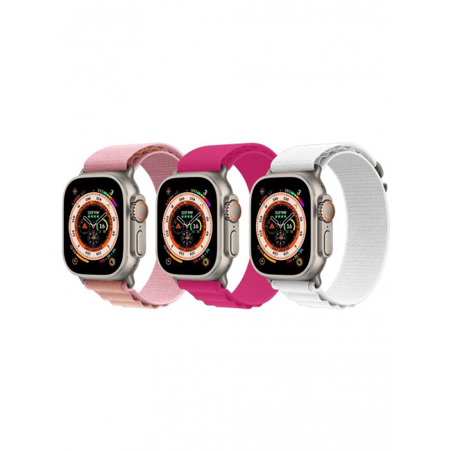 CATANES 3 Pack For Apple Watch Band 49mm 45mm 44mm 42mm Alpine Loop Band Women Men Adjustable with Metal G-Hook Strap for iWatch Ultra Series SE 8/7/6/5/4/3/2/1 Multicolour