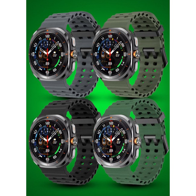 CATANES 4 Pack of Band for Samsung Galaxy Watch 7 Ultra Soft Silicone Adjustable, Sweat-Resistant, and Stylish