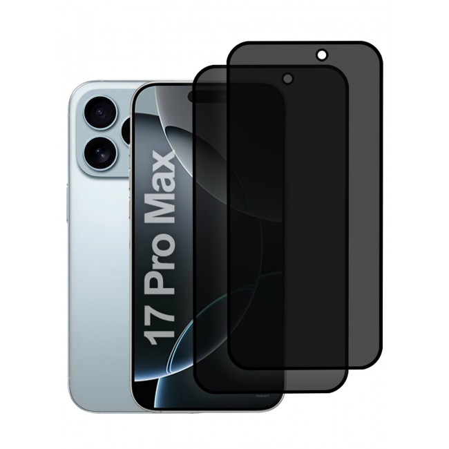 CATANES 2 PCS of Premium Privacy Screen Protector for iPhone 17 Pro Max, Anti-Spy Tempered Glass HD Clear View Easy Installation