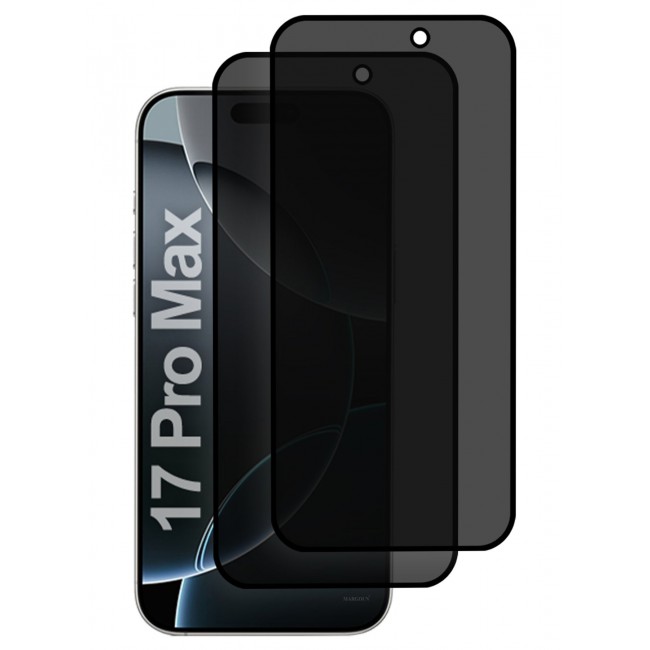 CATANES 2 PCS of Premium Privacy Screen Protector for iPhone 17 Pro Max, Anti-Spy Tempered Glass HD Clear View Easy Installation