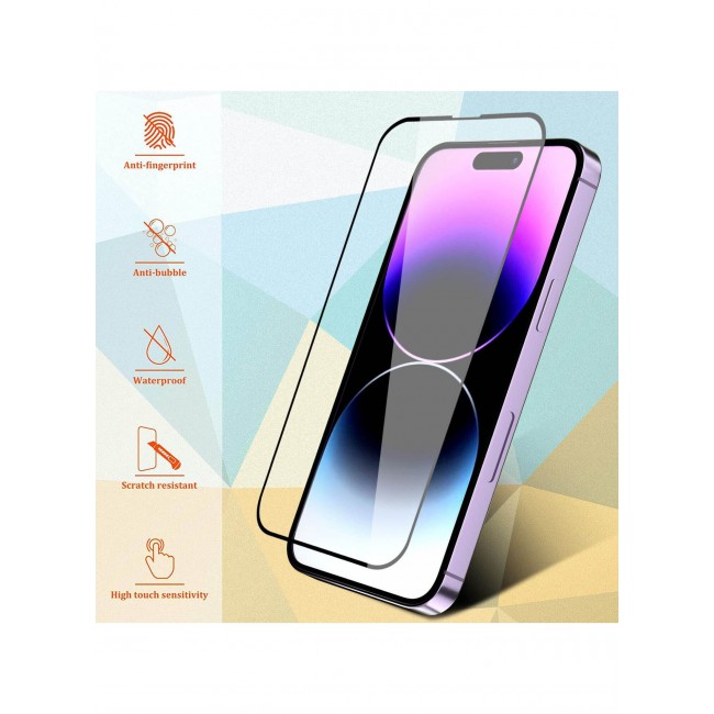 CATANES 2Pack for iPhone 14 Pro Screen Protector Anti-Scratch 3D Tempered Glass Clear HD Edge to Edge Full Coverage 9H Case Friendly Film 6.1 inch