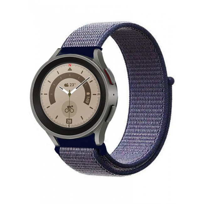 CATANES 20mm Nylon Sport Watch Band Replacement Wristbands Watch Strap Purple/Blue