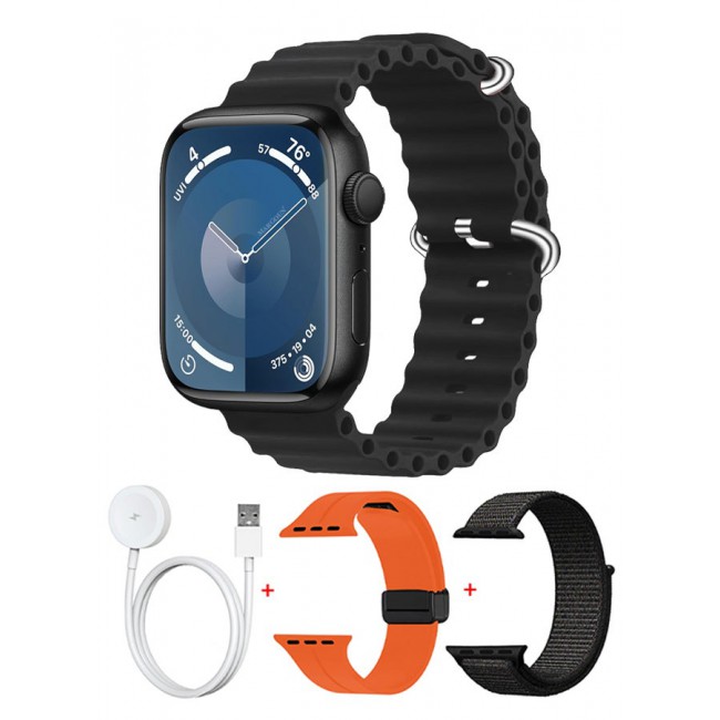 CATANES Smart Watch Fitness Tracker 44mm for Android and Ios with 3 Replacement Bands and Charging Cable - Multicolour 2