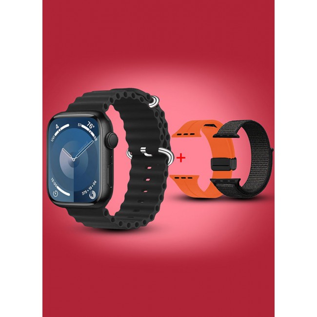 CATANES Smart Watch Fitness Tracker 44mm for Android and Ios with 3 Replacement Bands and Charging Cable - Multicolour 2