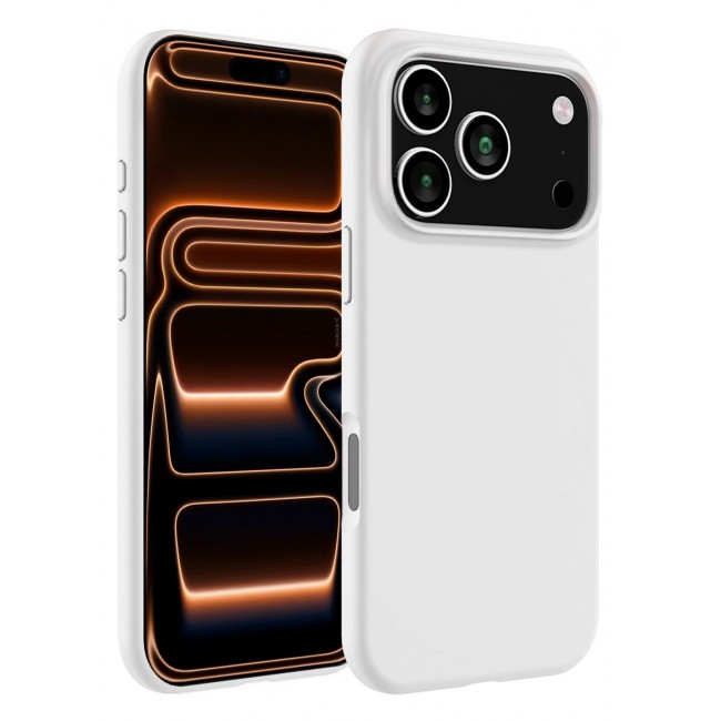 CATANES 2 Packs Silicone Protective Phone Case for iPhone 17 Pro - Soft Anti-Scratch Microfiber Lining Ultra Slim Drop Protection Phone Cover with 3D Screen Protector - White