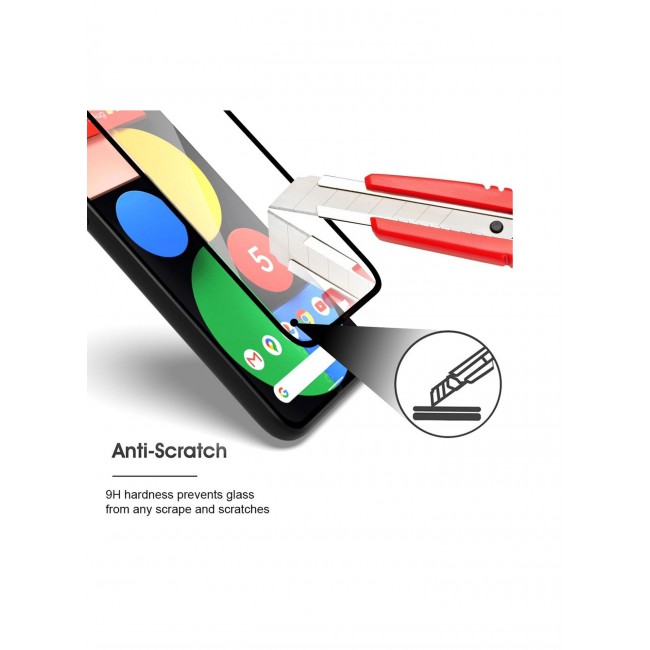 CATANES 2Pack for Google Pixel 5 Screen Protector Anti-Scratch Tempered Glass Clear HD Edge to Edge Full Coverage 9H Case Friendly Film 6.0 inch