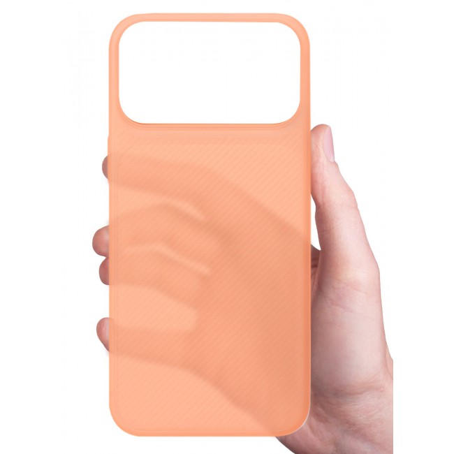 CATANES 2Packs Case Cover for iPhone 17 Pro, Air Skin Line Design Back Cover, Sturdy Durable Ultra-Thin Case, Drop Protection Cover Clear with 3D Screen Protector - Cosmic Orange