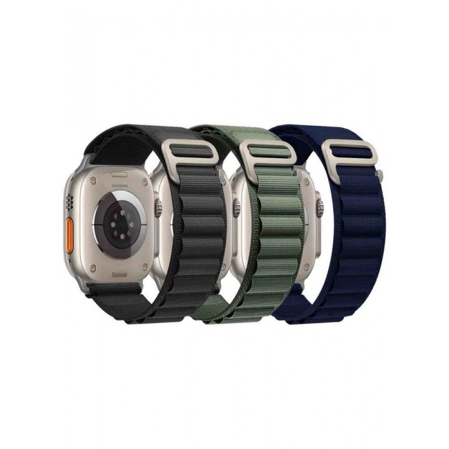CATANES 3 Pack Alpine Loop Band For Apple Watch Band 49mm/45mm/44mm/42mm Nylon Woven Sport Strap Compatible with iWatch Series Ultra2/Ultra/8/7/SE/6/5/4/3/2/1 Adjustable with Metal G-Hook Strap