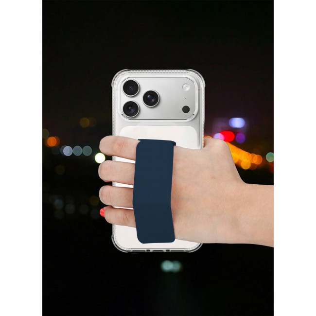 CATANES 2 Packs Finger Grip Clear Case Cover for iPhone 17 Pro- Kickstand Car Magnetic Holder Multi-function Protective Two-in-one Case with Privacy Screen Protector - Dark Blue