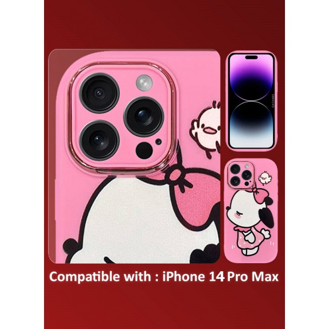 CATANES iPhone 14 Pro Max Case Cover Cartoon Case Unique Design for Women Girls with Camera Lens Protection P01