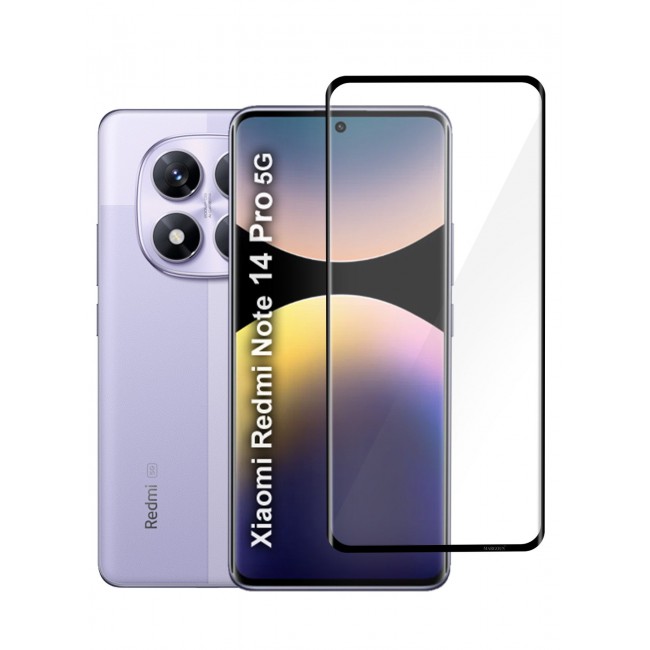 CATANES Curved Screen Protector Compatible With Xiaomi Redmi Note 14 Pro 5G Tempered Glass, Protective Film Easy Installation Bubble Free