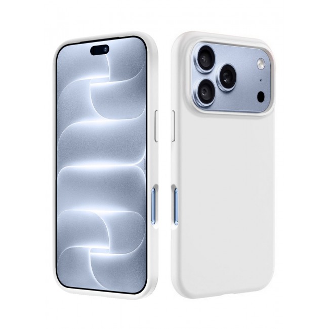 CATANES 2 Pack Silicone Case Designed for iPhone 18 Pro - Soft Liquid Silicone Slim Shockproof Protective Back Cover - White