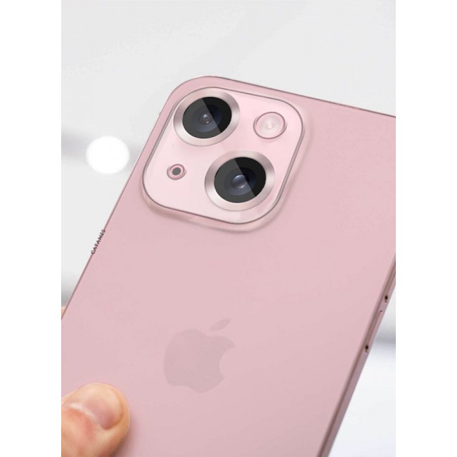 CATANES Camera Lens Protector for Apple iPhone 15 Tempered Glass 9H Hardness Ultra HD Anti-Scratch Easy to Install Case Friendly Full Coverage Guard Rose Gold