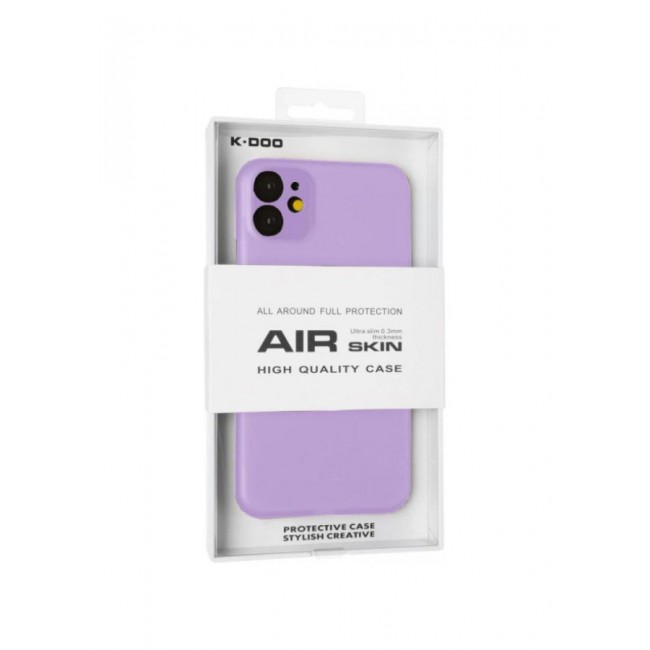 KZDOO Air Skin Case Ultra Slim Back Cover Skin for iPhone 12 Frosted Anti Slip Full Coverage Purple