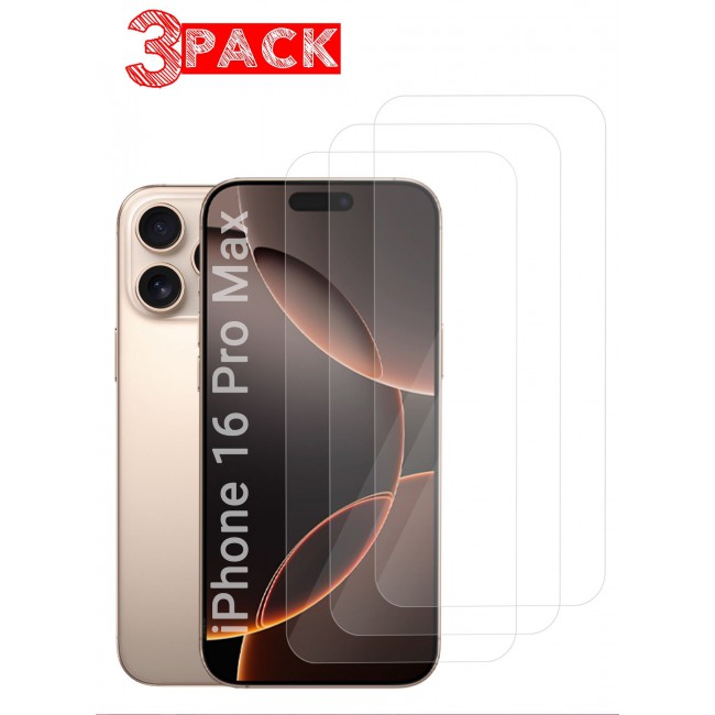 CATANES (for iPhone 16 Pro Max ) 3Packs Premium Tempered Glass Screen Protector Ultra Clear Scratch Resistant Easy Installation / Clear