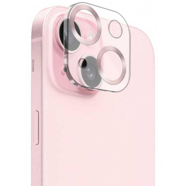 CATANES iPhone 14 Plus Camera Lens Protector Tempered Glass 9H Hardness Ultra HD Anti-Scratch Easy to Install Case Friendly Full Coverage Guard Rose Gold