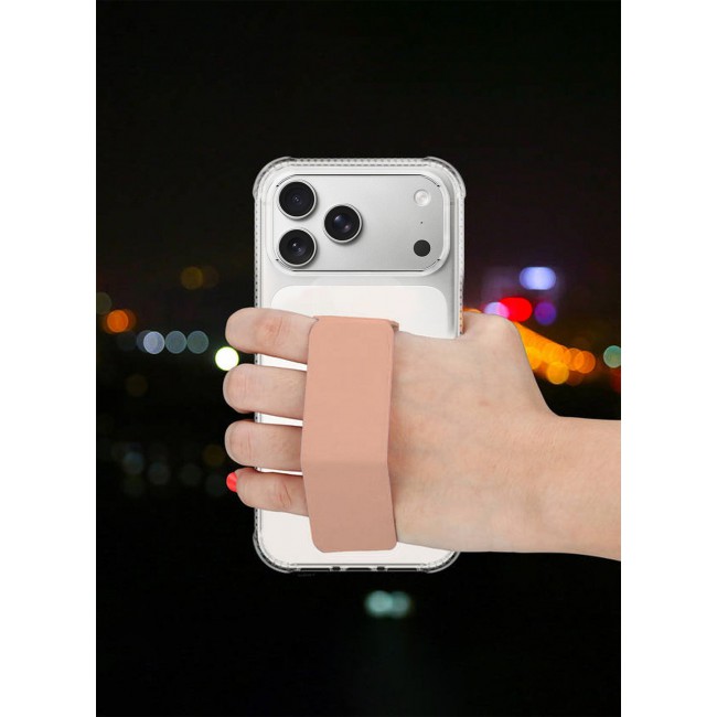 CATANES 2 Packs Finger Grip Clear Case Cover for iPhone 17 Pro- Kickstand Car Magnetic Holder Multi-function Protective Two-in-one Case with 3D Screen Protector - Pink