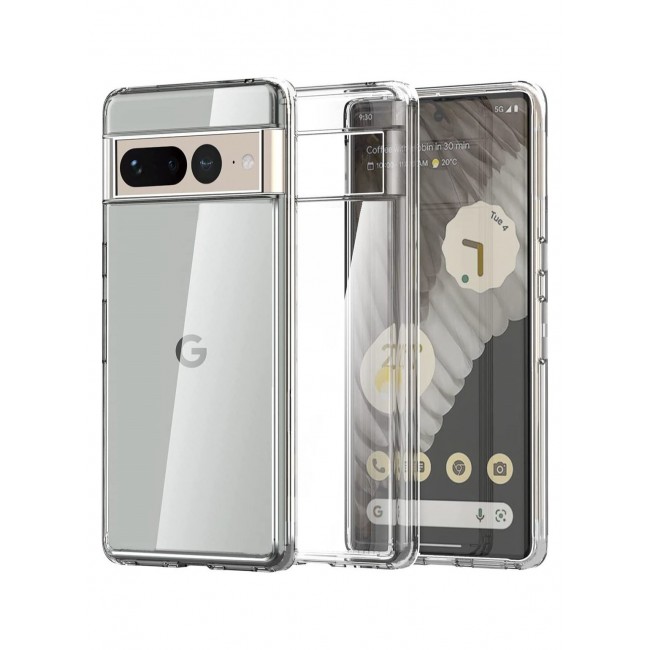 CATANES Google Pixel 7 Pro Case Clear Soft Flexible TPU Shockproof Slim Transparent Back Cover 6.7 inch
