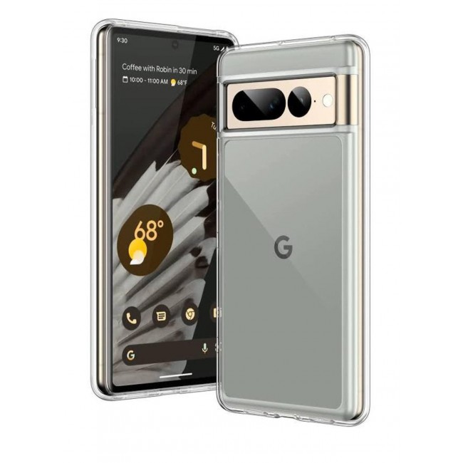 CATANES Google Pixel 7 Pro Case Clear Soft Flexible TPU Shockproof Slim Transparent Back Cover 6.7 inch