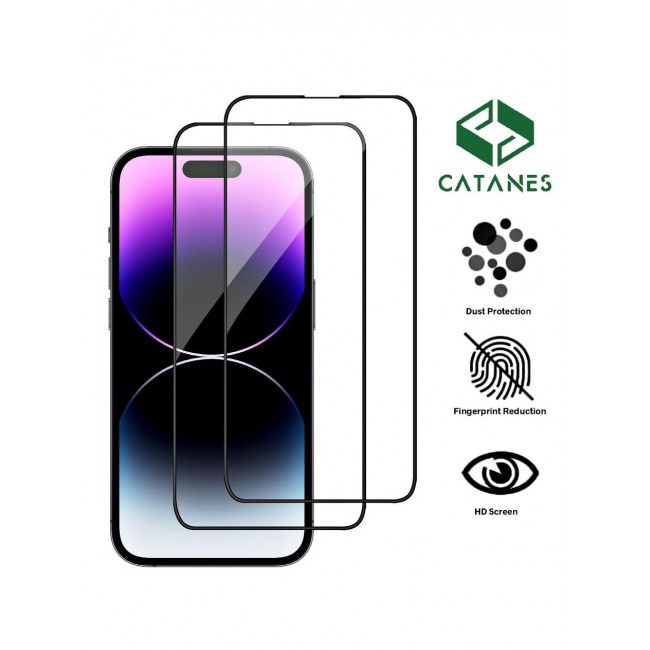 CATANES 2Pack for iPhone 14 Pro Max Screen Protector Anti-Scratch Tempered Glass Clear HD Edge to Edge Full Coverage 9H Case Friendly Film 6.7 inch